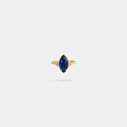 Marquise Cut Sapphire Inspired  925 Silver Zircon Ring